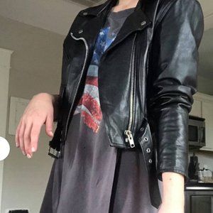 Vintage Moto Jacket - M